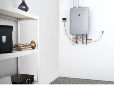 save space with a tankless water heater